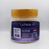 La Fresh Dead Sea Salt Lavender Professional Face & Body Scrub - 500ml - ShopXonline
